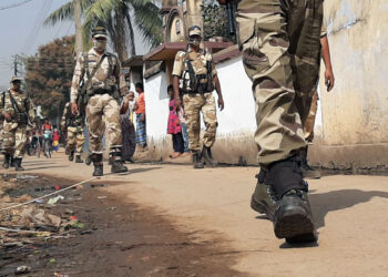 ভোট আসন্ন, দুর্গাপুরে কেন্দ্রীয় বাহিনীর রুটমার্চ